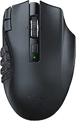 Razer Mouse para jogos MMO sem fio Naga V2 HyperSpeed: 19 botões programáveis - Tecnologia HyperScroll - Sensor óptico Focus Pro 30K - Interruptores mecânicos de mouse Gen-2 - Vida útil da bateria de