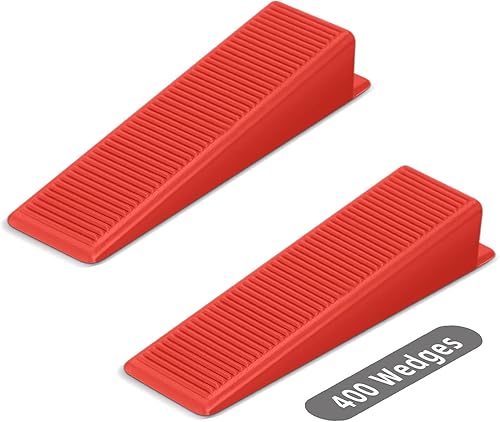 400 piezas de cuñas reutilizables para sistema de nivelación de azulejos, adecuadas para espaciadores de 18 pulgadas, espaciadores de 116 pulgadas,