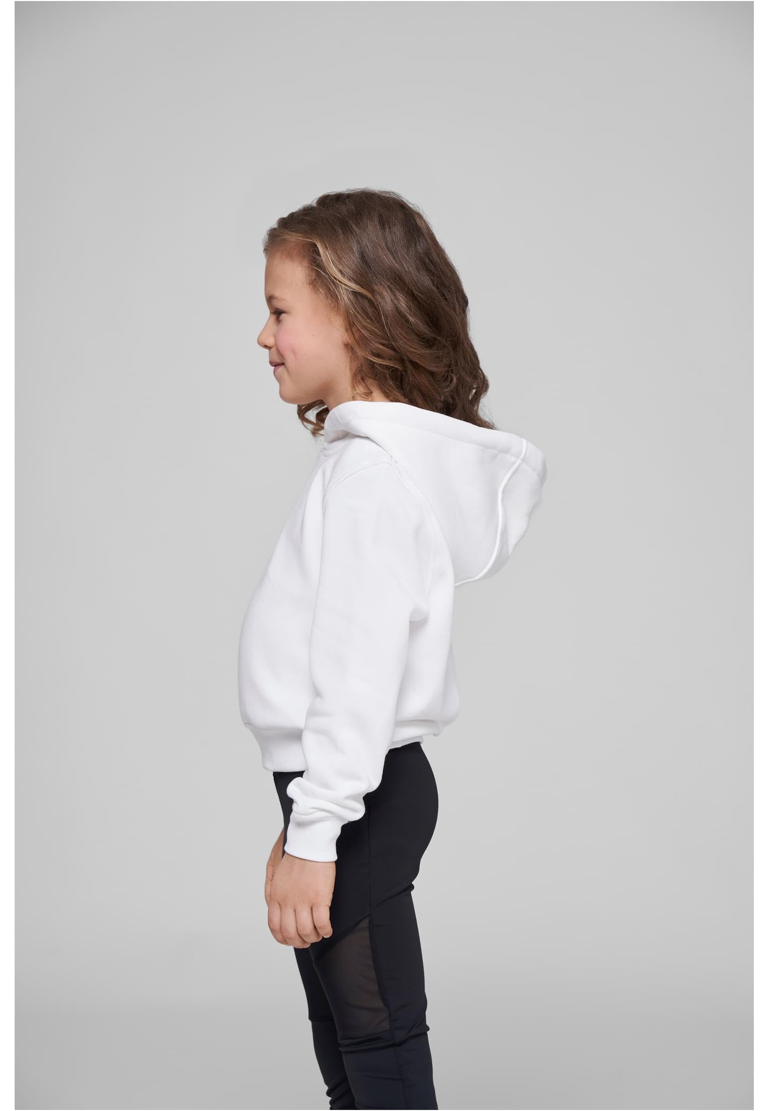 Build Your Brand Girls Cropped Sweat Hoody Sudadera con Capucha Niñas