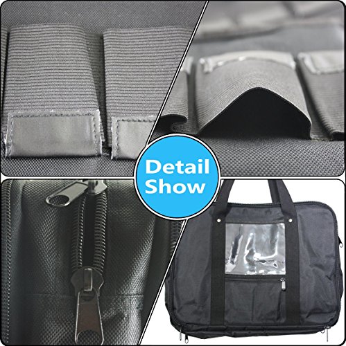 Bolsa de almacenamiento para hombro EXMAX® para transmisor receptor de sistema de guía de tour inalámbrico u otro producto pequeño (52 ranuras) miniatura 7