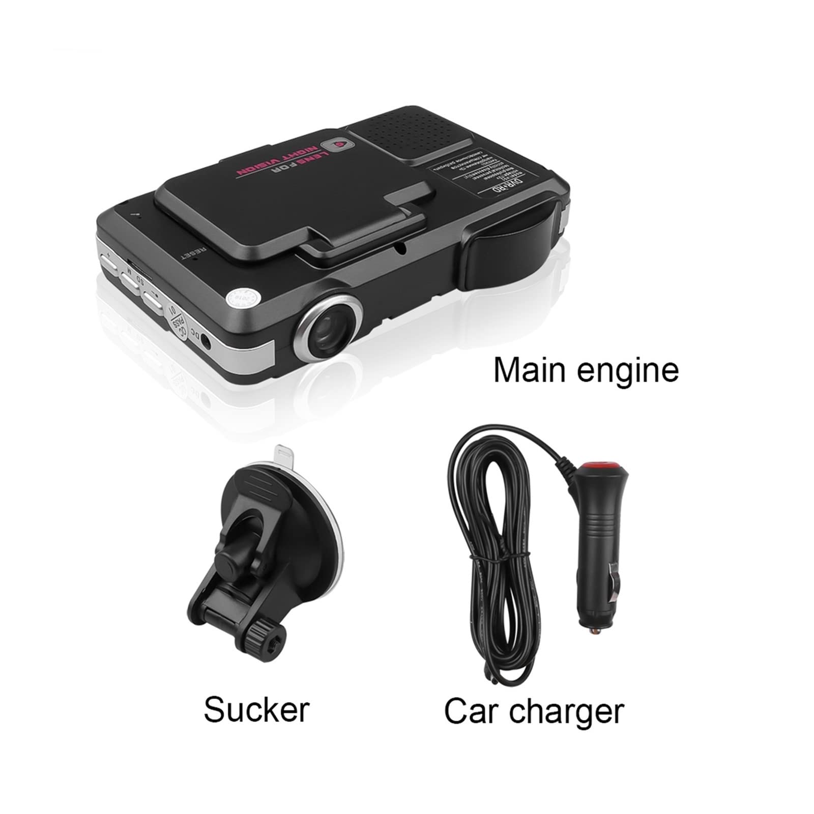 Radar de Coche DVR 9V ~ 24V 2 en 1 Detector Anti Radar grabadora de conducción cámara de vídeo detección de Flujo cámara de salpicadero Detector de Coche