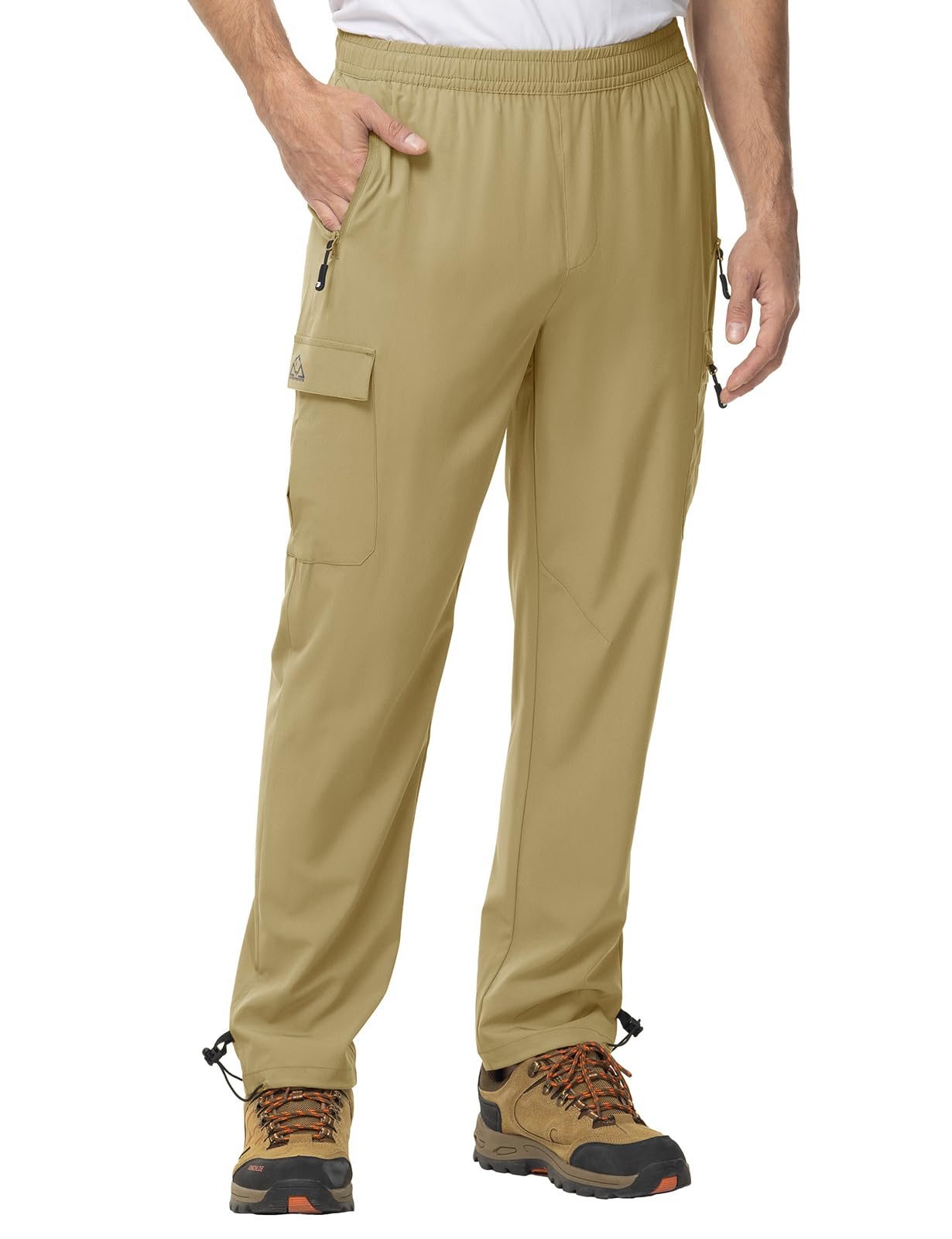 TBMPOY Men's Lightweight Hiking Travel Pants Cargo Pockets Quick Dry Stretch Water Resistant Fishing Outdoor Work