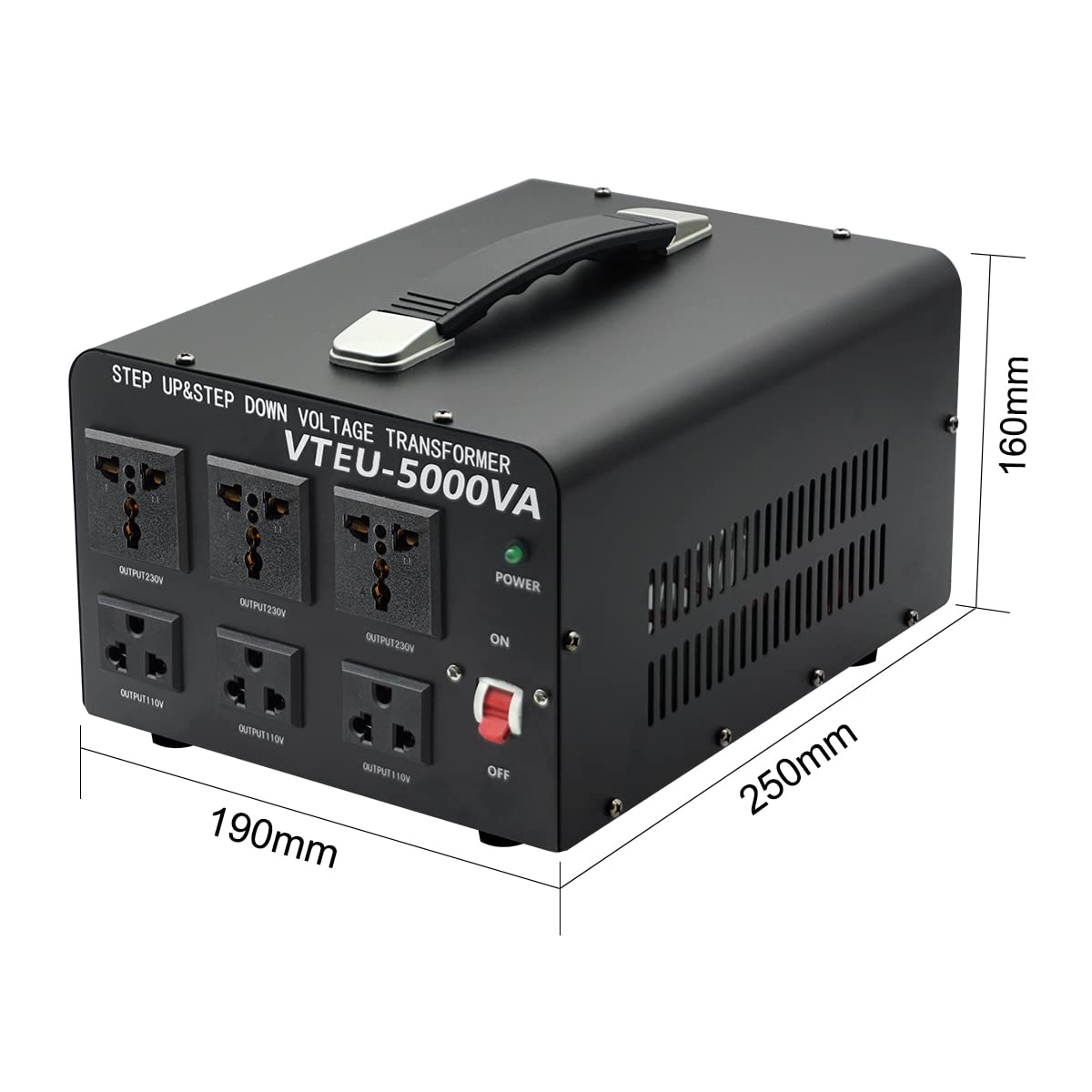 Yinleader 110 Volt USA Spannungswandler Ringkern-Transformator- In: 110V oder 220V / Out: 110V und 220V (5000.00)