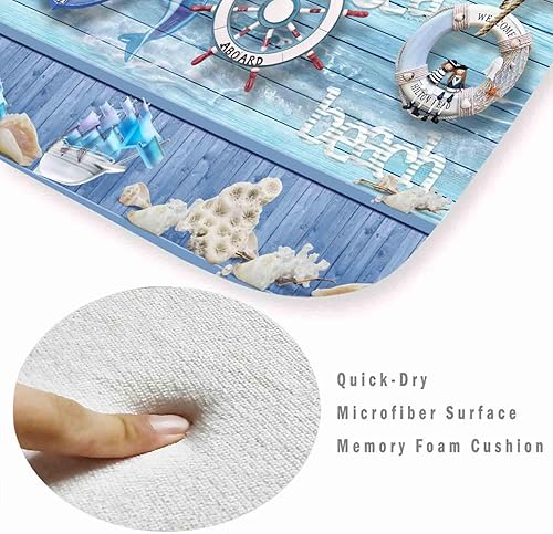 Miniatura 3 de Manta de espuma de esponja para baño y cocina (21 x 35.5 pulgadas), almohadilla de franela antideslizante brillante impresa en 3D para mesita de