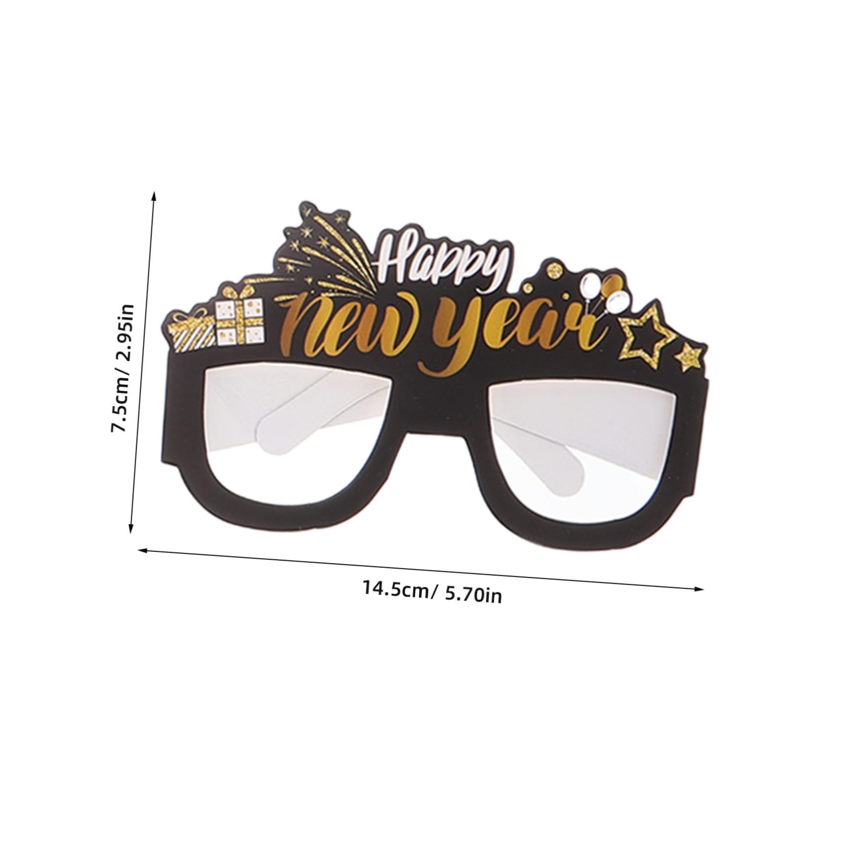 Healeved New Year Party Glasses 6 Pack of Chinese New Year Paper Glasses Decorative Numbers