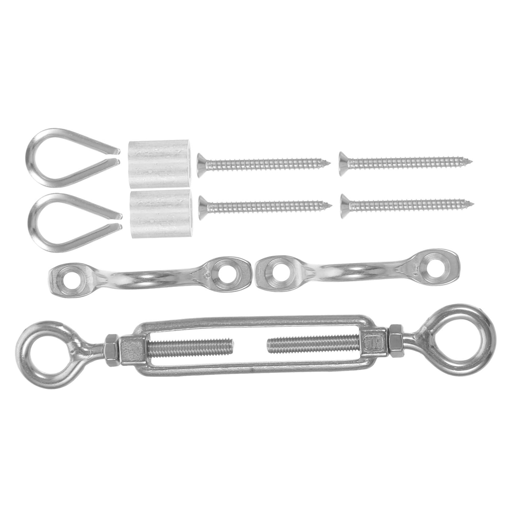 OSOLADY 13cm Min Length Stainless Steel Eye Turnbuckle Wire Tensioner Strainer for Cable