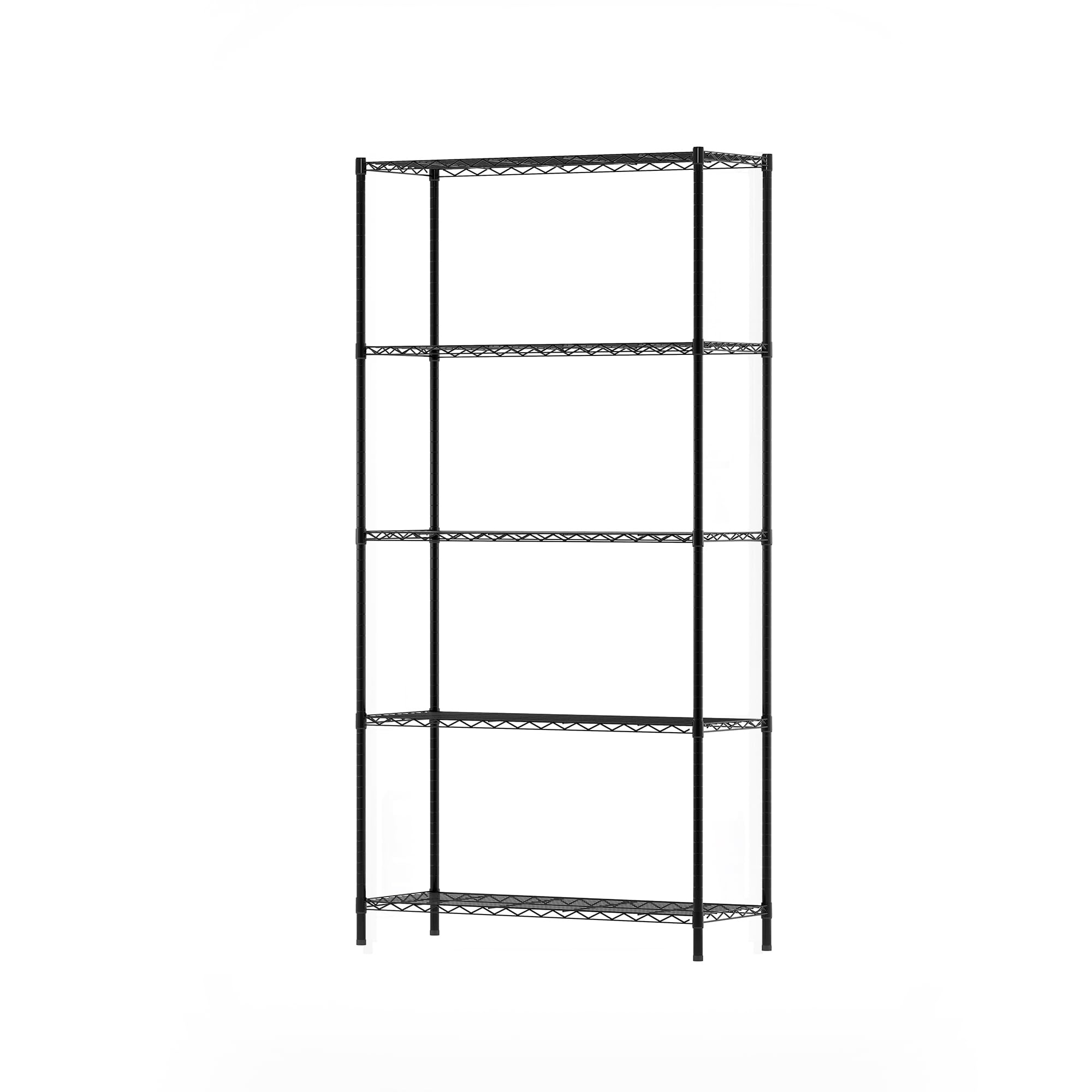 Furinno Wayar Estante de Almacenamiento Metálico de 5 Niveles, Negro