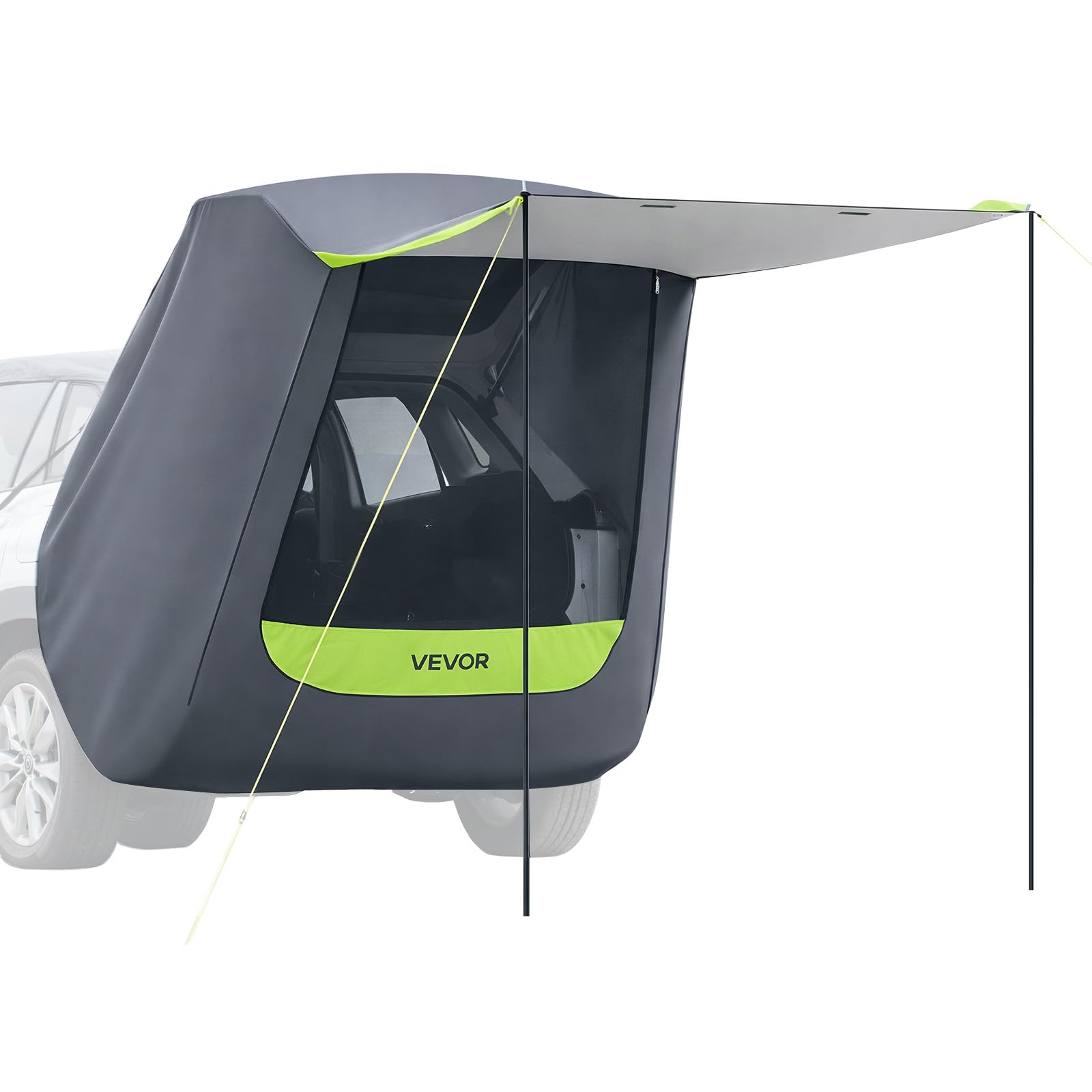 VEVOR Tenda Posteriore per Auto Tenda Parasole da Portellone Posteriore da Auto SUV Impermeabile PU 2000mm Parasole Pieghevole da Veicoli per Campeggio Viaggio Gite Capienza ca. 2 Persone