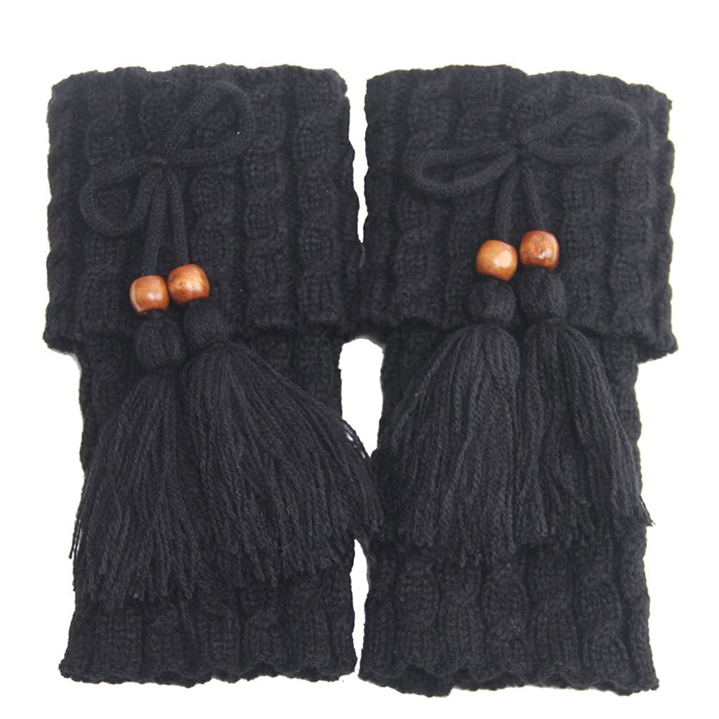 3 pary kobiet szydełkowe mankiety na buty dzianinowe wykaszarki skarpety do butów zimowe getry długie skarpety (kolor: A, rozmiar: 19 * 9 cm) (A 19 * 9 cm)