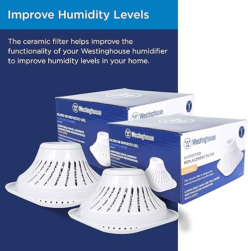 Miniatura 6 de Westinghouse Juego de filtros de bola de cerámica para humidificador Westinghouse WSHUJ2202 (paquete de 2) - Cuenta con sistema de filtración de