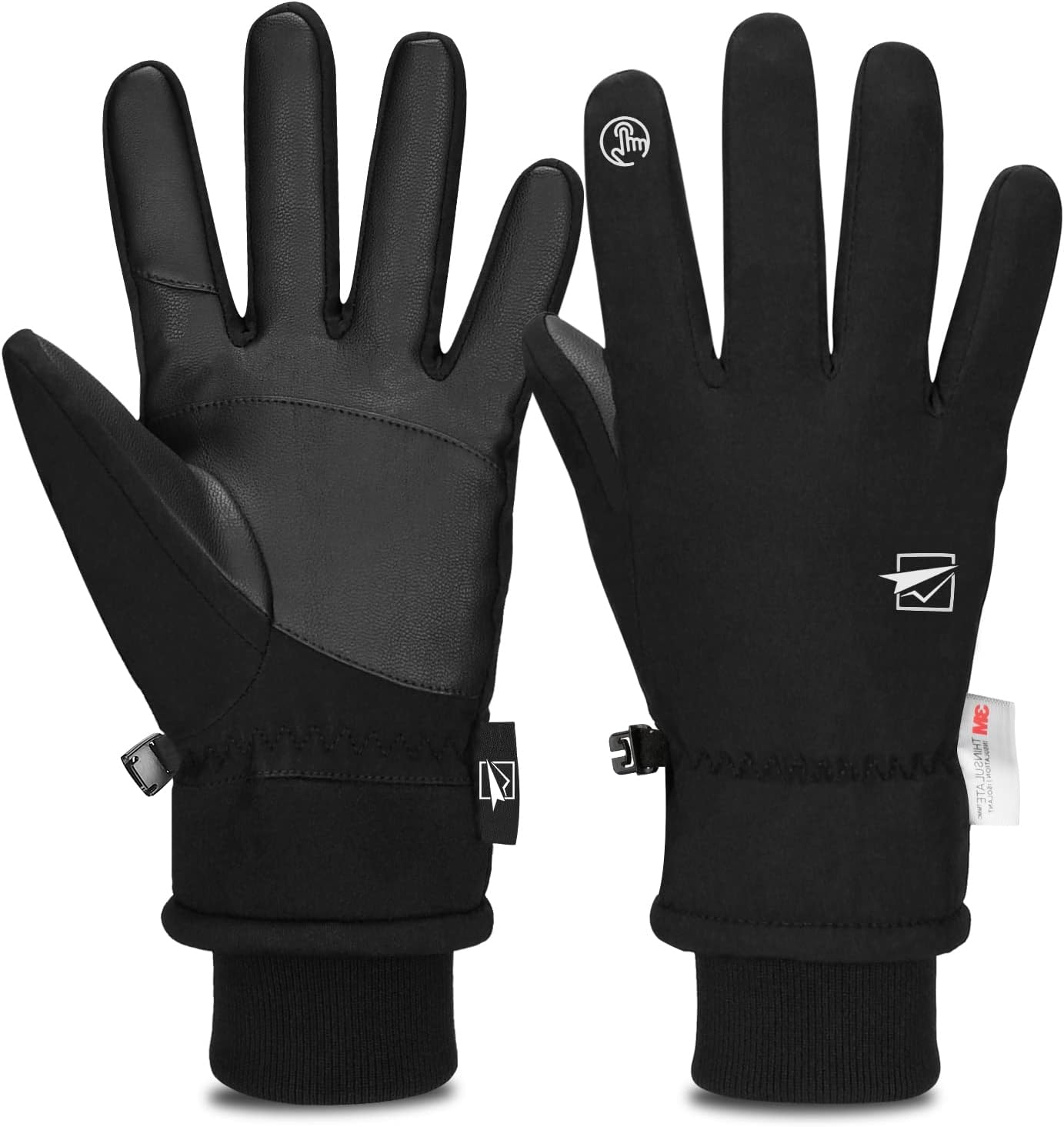 Cevapro Winter Gloves for Men Women, -30โ Waterproof Thermal Gloves for Snow Skiing Running in Cold Weather
