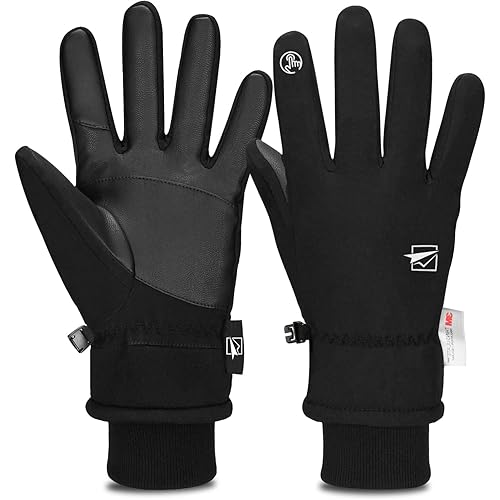 Cevapro Winter Gloves for Men Women, -30℉ Waterproof Thermal Gloves for Snow Skiing Running in Cold Weather