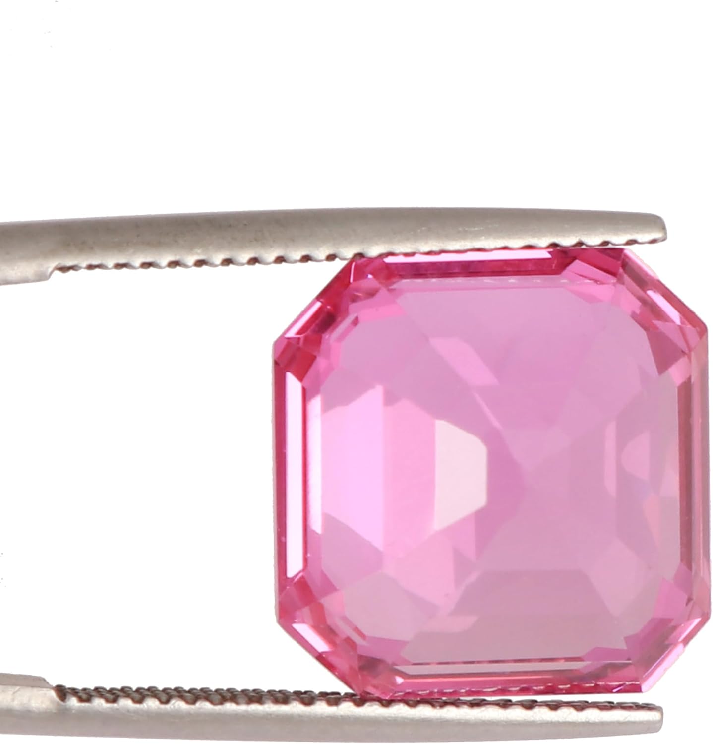 REAL-GEMS 15.15 Carat Natural Pink Kunzite Octagon Cut Loose Gemstone for Jewelry Making