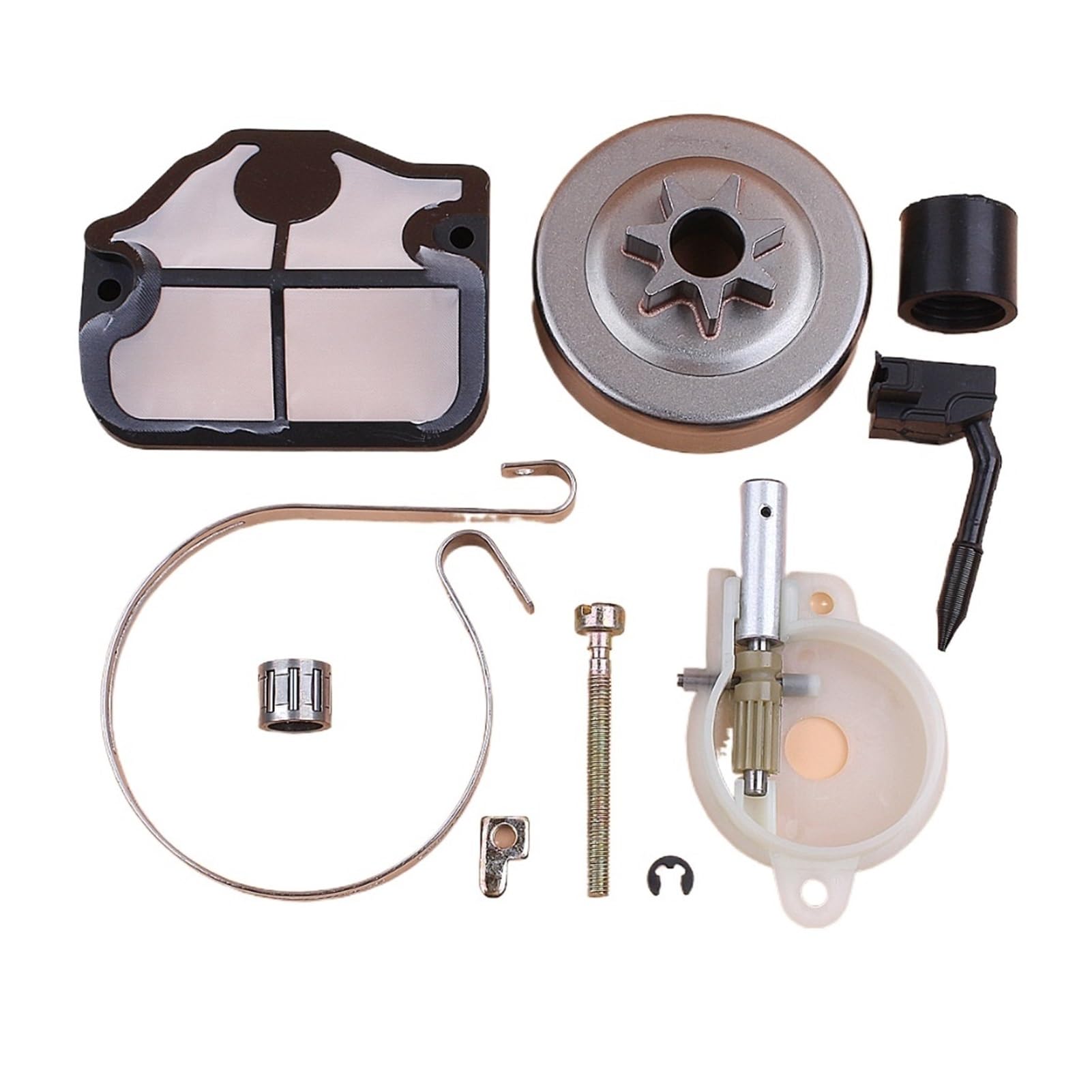 Kit tendicatena Tamburo Frizione e Fascia Freno for Motosega 142 141 137 136 36 41 Ricambi for motoseghe