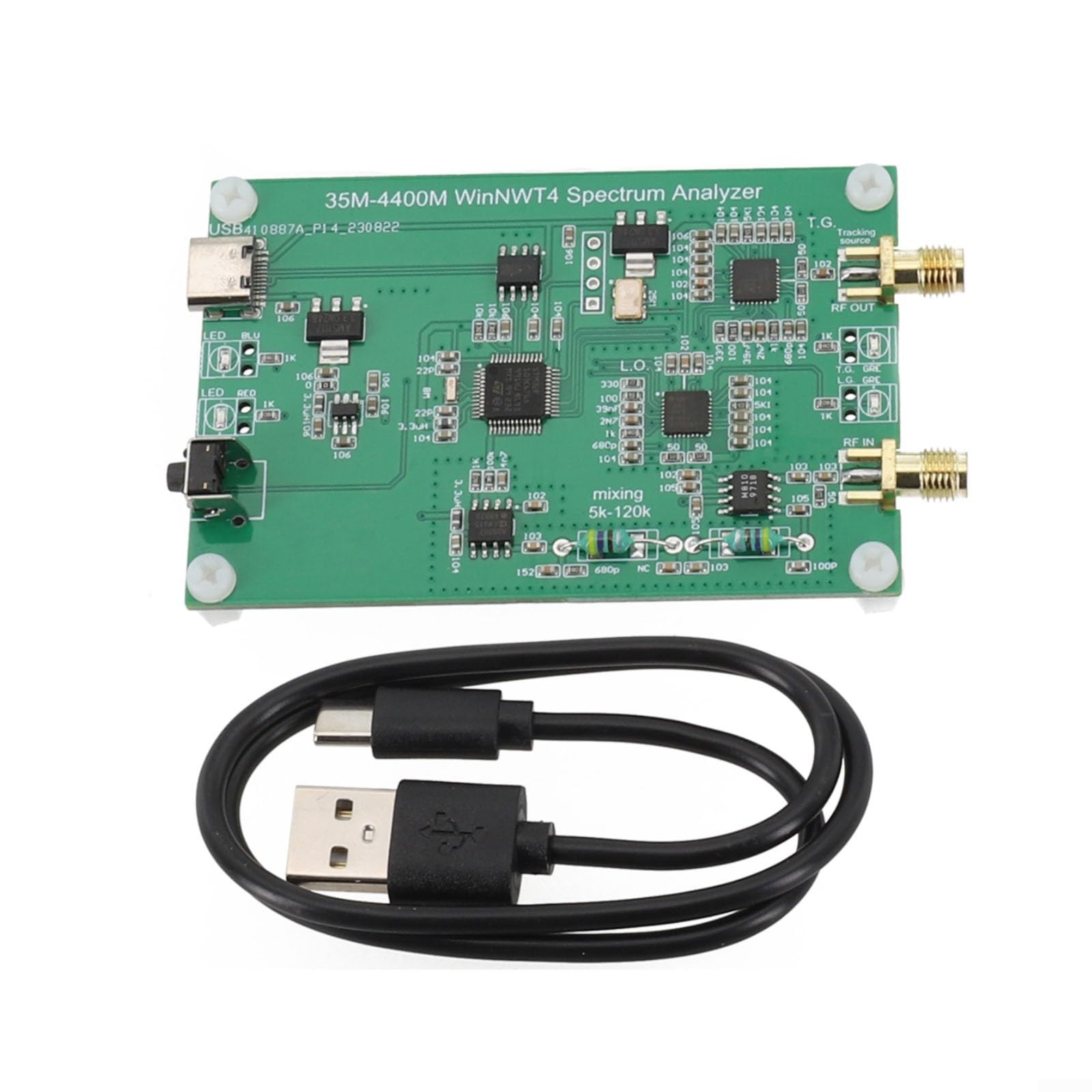 LTDZ 35M-4400M USB per modulo analizzatore SPECTRUM, con sorgente di tracciamento, sorgente di segnale RF, per analisi di dominio di frequenza, comunicazione seriale, supporto software WinNWT4
