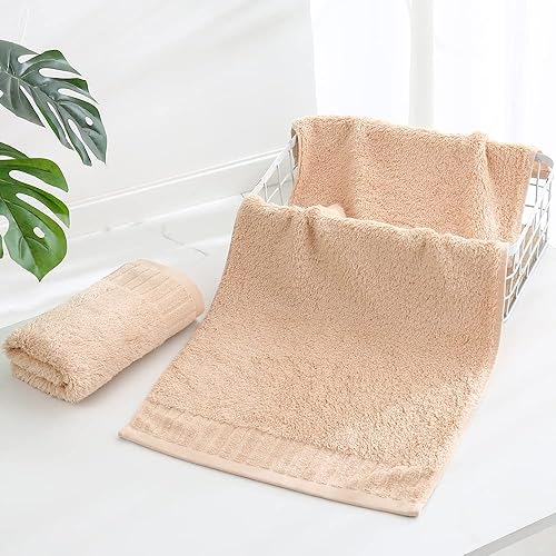 Miniatura 4 de sense gnosis Juego de 2 toallas de mano color caqui, 100 % algodón, con patrón de rayas largas y decorativas, perfectas para baño, hogar, spa, 13 x