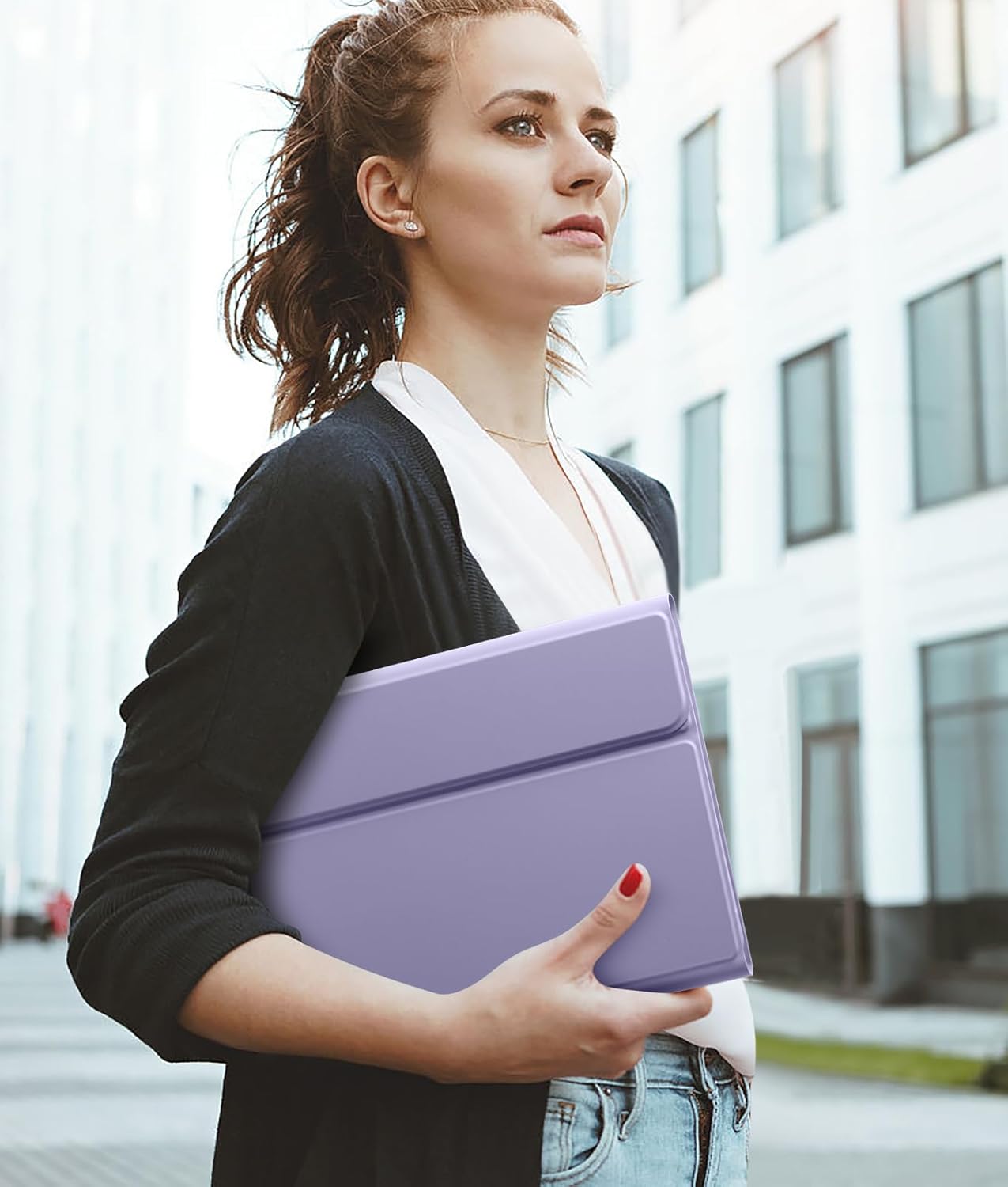 Hamile for iPad 11th 10th Generation Case with Keyboard - 7 Colors Backlit Wireless Detachable Folio Keyboard Cover with Pencil Holder for iPad 11-inch A16 2025 10th Gen 10.9 Inch 2022 (Lavender)