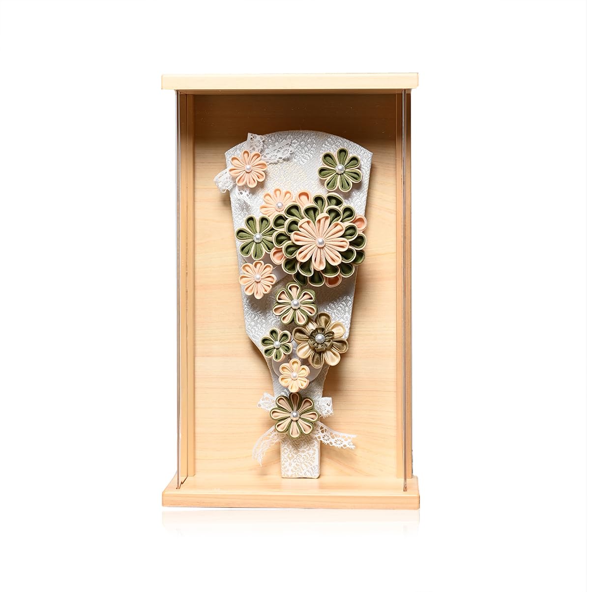 Amazon | 【羽子板】【摘み細工羽子板】羽子板9号淡萌黄つまみ細工