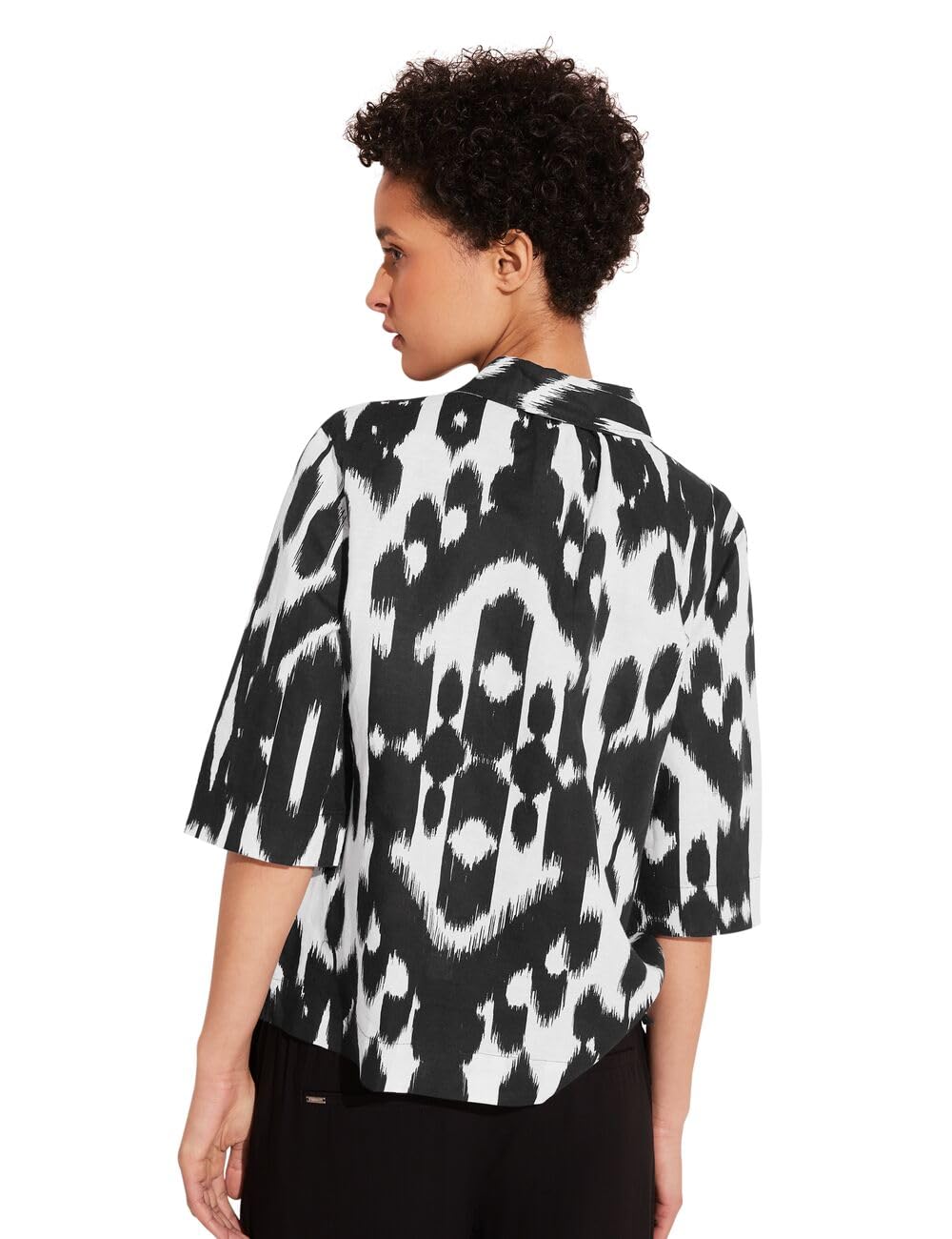 Street One Damen Sommer Leinen Bluse Black,38