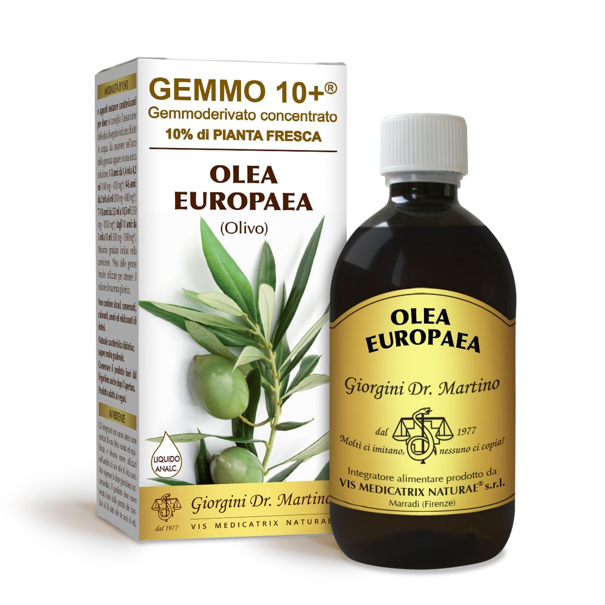 Dr Giorgini Integratore Alimentare, Olivo Gemmoderivato Concentrato Liquido Analcoolico - 500 ml