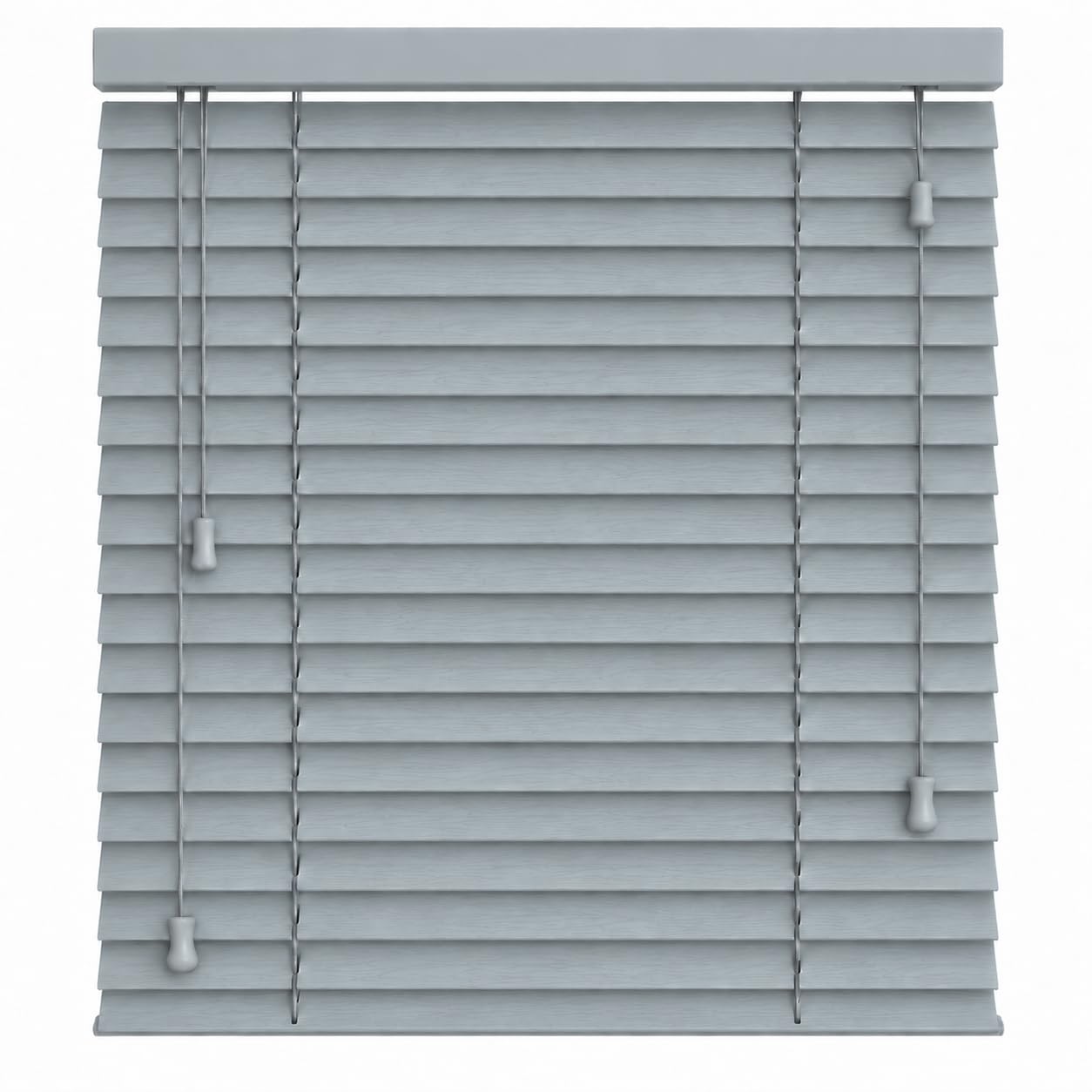 Home In Style 4U Faux Wood Venetian Blinds, Nimbus Grey (W 115cm x L 150cm)