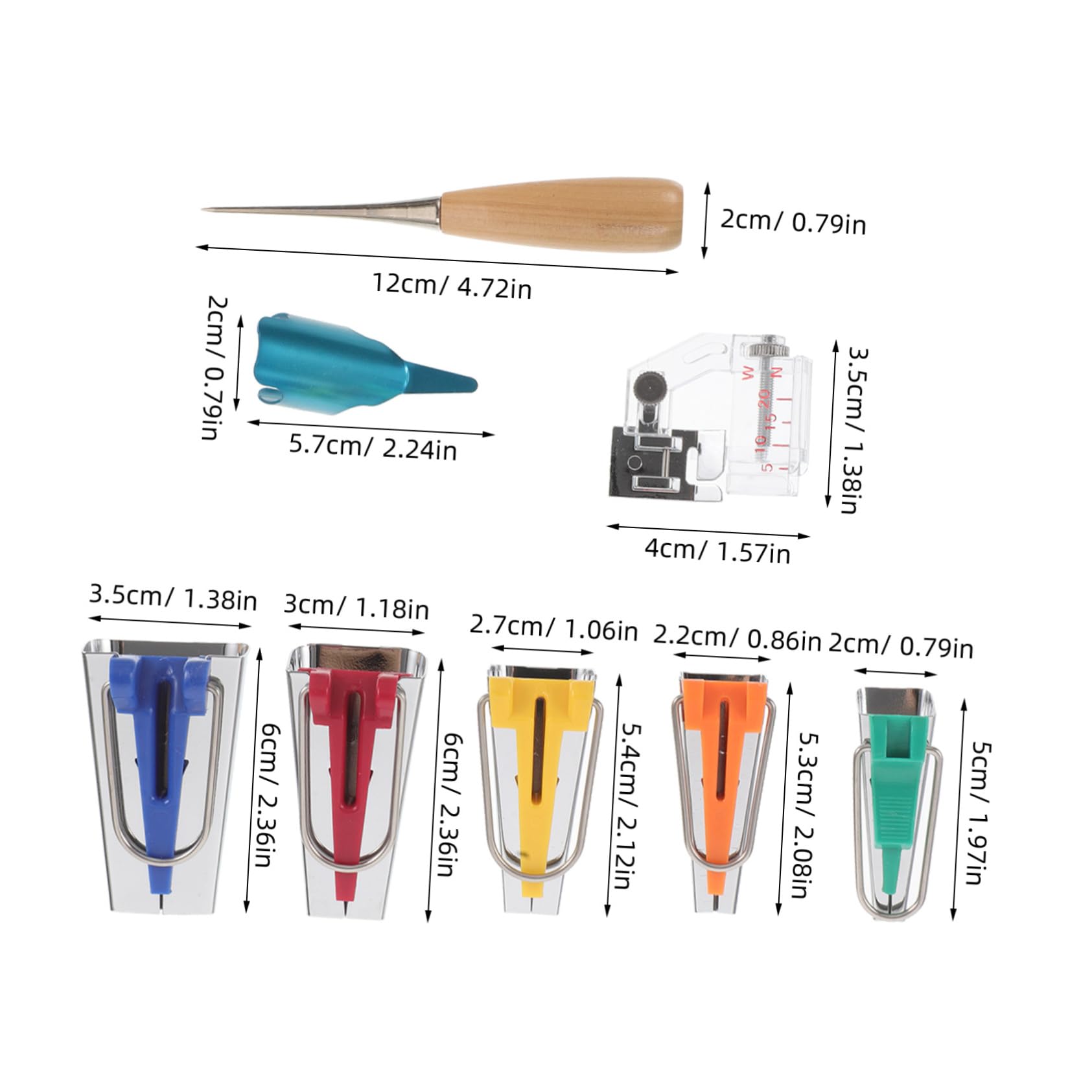 ULDIGI Quilting Binding Tool Kit Bias Tape Maker Tool Sewing Supplies Portable Multi-Function Perfect for and Makers