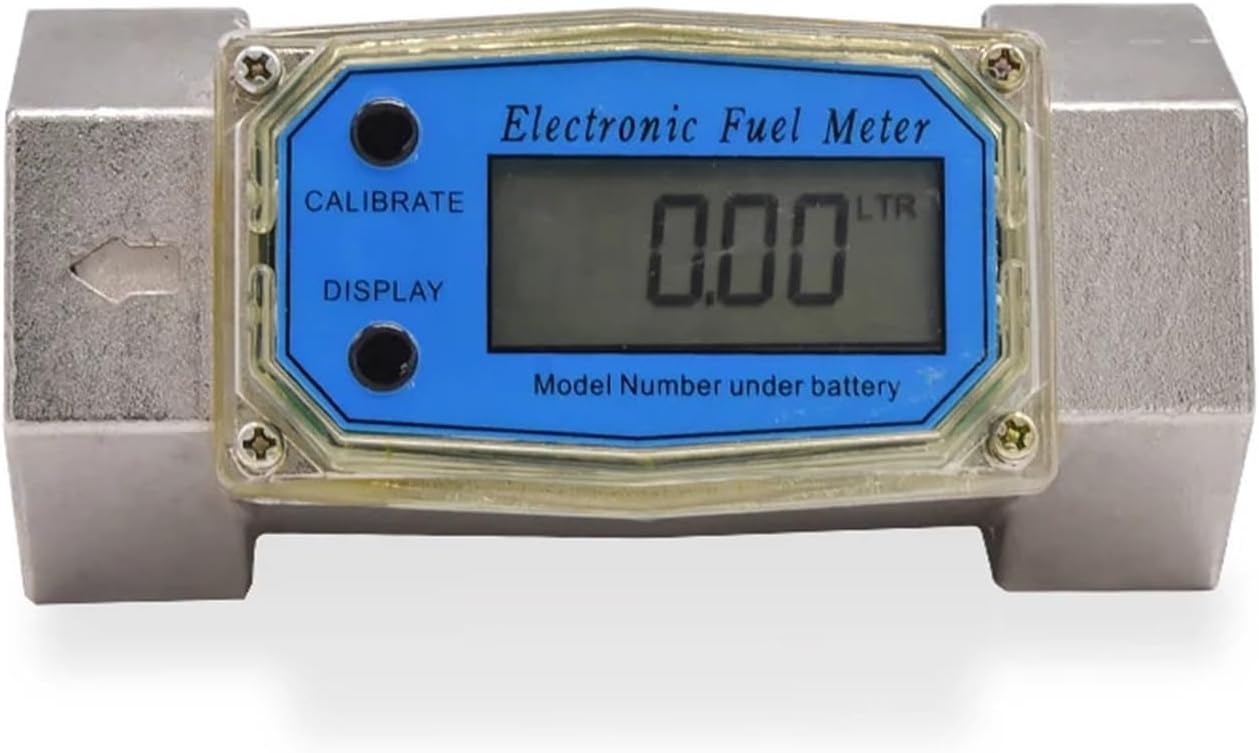 Digital Flowmeter K24 Electronic Liquid Turbine Meter Electronic Flowmeter 1.5 Inches Fuel Oil Flow Meter 40-280L/MIN