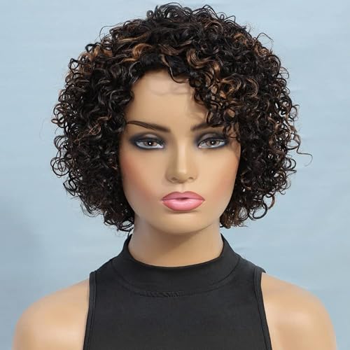 Ombre Curly Wig Human Hair Wigs For Black Women Glueless Wigs