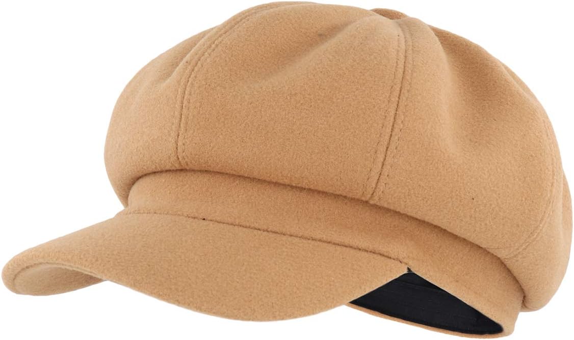 Gisdanchz Women's Woolen Visor Beret Newsboy Hat Cabbie Cap for Winter