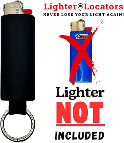 Miniatura 4 de Llavero con soporte para encendedor con clip de resorte, compatible con encendedores BIC J6 de tamaño completo, encendedor no incluido, llavero más