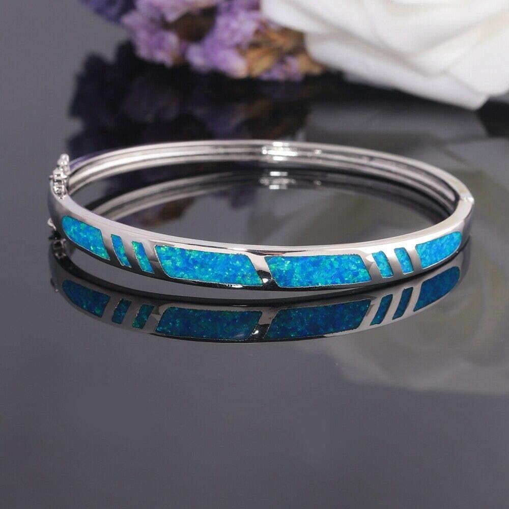 Blue opal cuff bracelet 2025