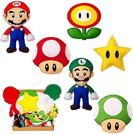 Amazon 6pcs 21進化版 フェルトおもちゃ 子供のためのdiy動物人形 不織布素材 マリオ 子供教育工芸品 手作りおもちゃ 子供手芸キット ソーイングキット 児童館 幼稚園 家の装飾 贈り物 手芸キット 通販