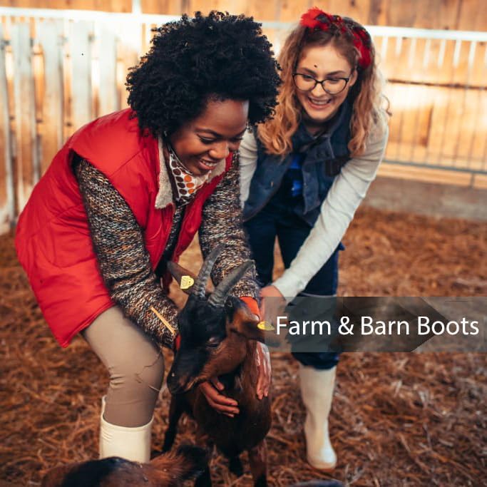 Kprm Women's Rain Boots Waterproof Mid Calf Rubber Garden Boots for Women Outdoor Mud Work with Comfort Insole - Image 7