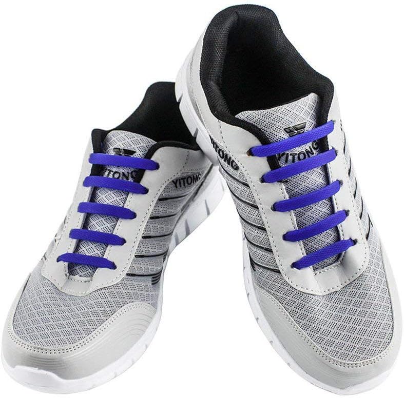 WELKOO® elasticated no-tie waterproof silicone shoe laces for adults or children - 16- and 12-piece packs - carious colours available