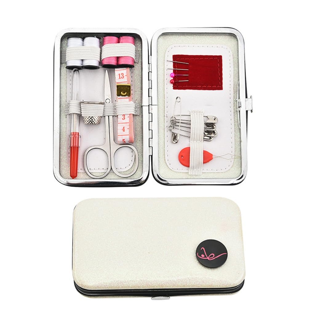 Bolsa de Costura portátil para el hogar, Kit de Costura de Viaje Multifuncional, 18 Piezas, Kit de reparación de Costura