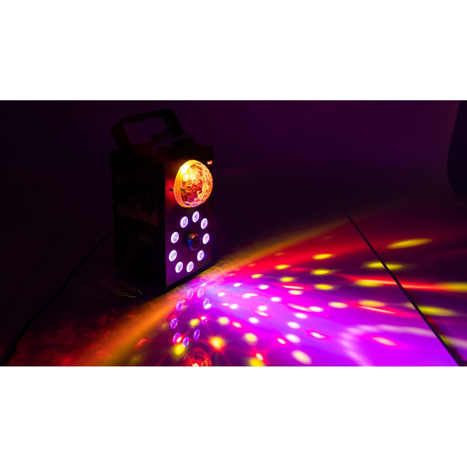 Générique Pack Lumières IBIZA LIGHT - Ensemble Jeux Lumières Stroboscope Astro Derby - Machine Fumée LEDS RGB FOGGY-ASTRO Soirée Cadeau Fête
