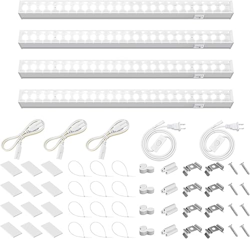 Miniatura 1 de Barrina Luces de cultivo para plantas de interior luz blanca de 5000 K lámpara de cultivo de plantas de 1 pie bombillas LED de crecimiento tira de