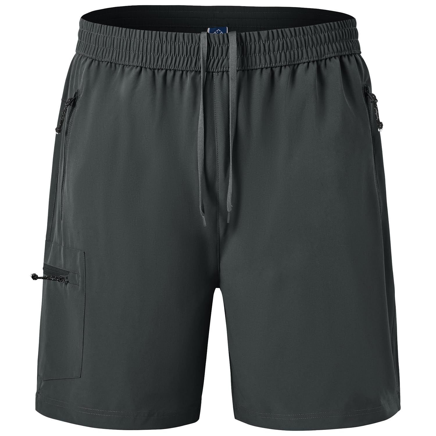 BGOWATU Mens Athletic Hiking Shorts Stretch Quick Dry Sports Gym Shorts with Zipper Pockets for Fishing Travel
