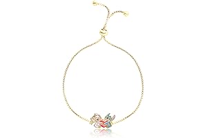 Stitch and Angel Heart Lariat Bracelet