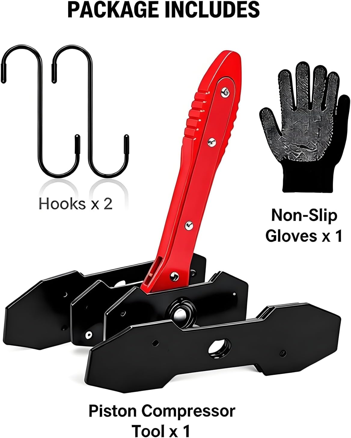Brake Caliper Compression Tool, Caliper Compression Tool, Brake Pad Spreader, for Single/Twin/Quad Piston,Disc Brake Repair/Car,Truck,SUV (Red)