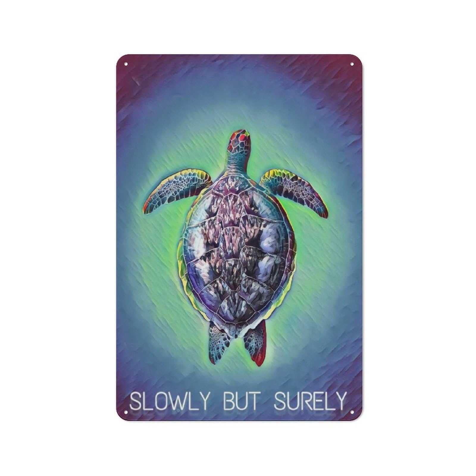 Metal Wall Sign 30x20cm Featuring Mr Turtle for Garage Or Workshop, for Garage, Workshop And Man Cave Decoration