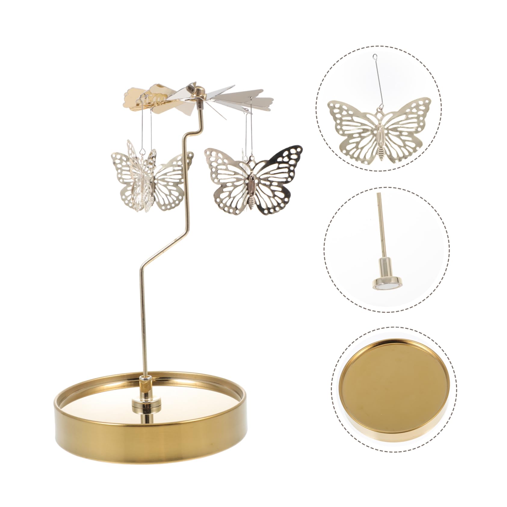 Alipis 3stücke Eleganter Edelstahl-kerzenständer Mit Tray Für Romantische Candlelight-Dinner Modernes Design Für Tischdekoration Und Stilvolle Inneneinrichtung