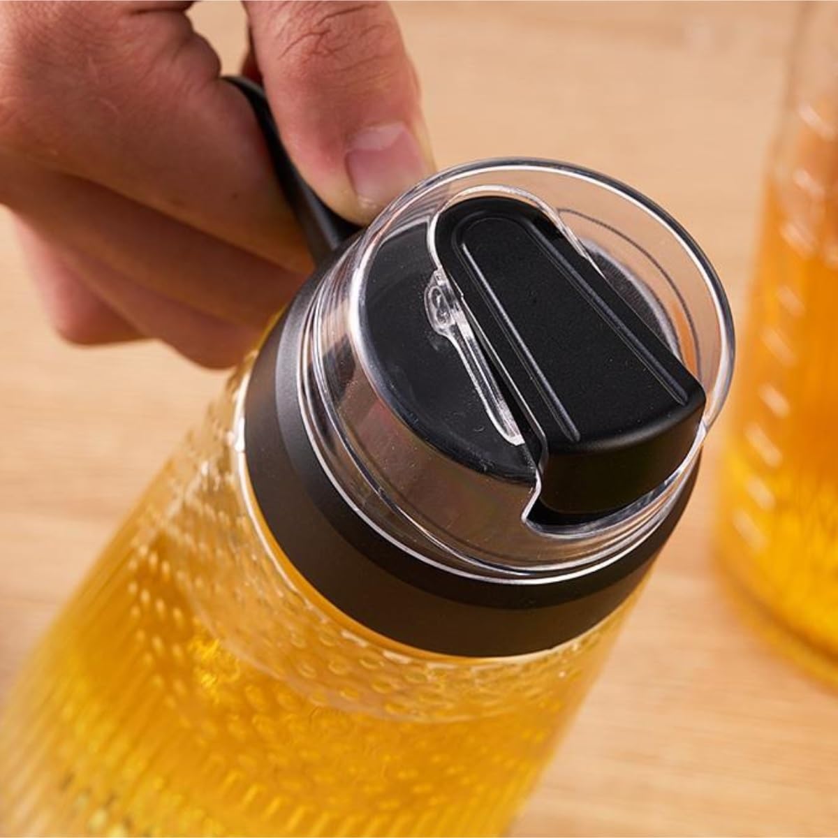 Juego de 2 dispensadores de aceite, versátiles botellas de salsa de soja y vinagre para condimentos de cocina, recipientes a prueba de fugas de fácil llenado para cocinar y aderezar ensaladas