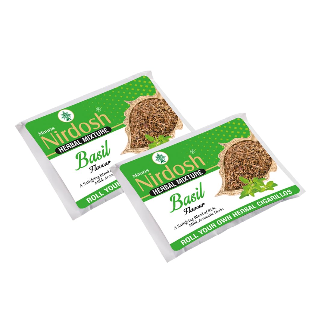 Nirdosh Basil Flavoured Herbal Raw Mixture (Pack of 2), Roll your Own Herbal Cigarillos, 100% Tobacco Free & Nicotine Free for Quit Smoking, Made of Natural Herbs & Spices, Smoking Mixture (𝐆𝐞𝐭 𝐏𝐫𝐞 𝐑𝐨𝐥𝐥𝐞𝐝 𝟐𝟓  (B0CXHRZCNB) Amazon Price History, Amazon Price Tracker