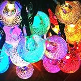 Solar Decorations Lights Outdoor Fairy String Light 60 LED Deal of The Day Prime Today Sogrand Colorful Ormnaments Globe Decorative Garden Landscape Lighting Waterproof for Party Yard Tree