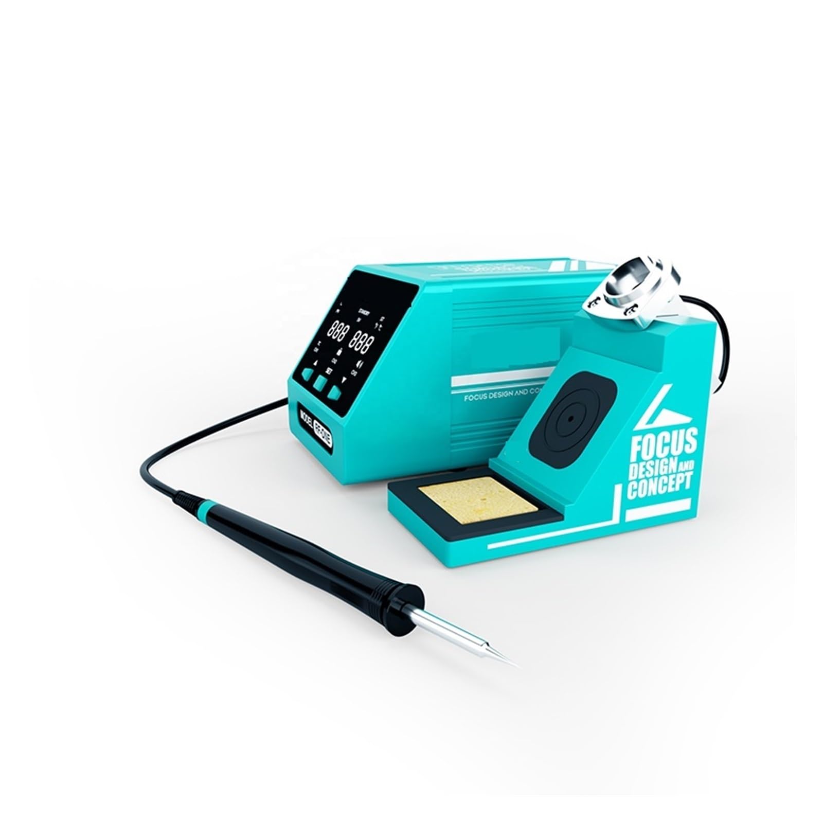 Kit stazione saldante con display digitale Stazione di saldatura con impugnatura SMD for PCB BGA for saldatore intelligente for riparazione a scheda madre del telefono saldatura elettronica T12 Riscal