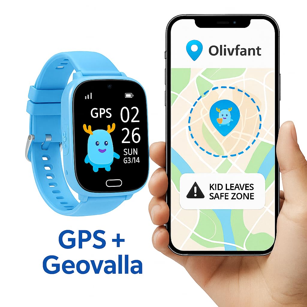 Genérico Reloj Niños con GPS y Llamadas -Smartwatch 4G, Compatible con iOS y Android, Pantalla 1.83", con SOS - Localizador GPS Niños - Reloj Infantil - Reloj Inteligente Niño Resistente Agua
