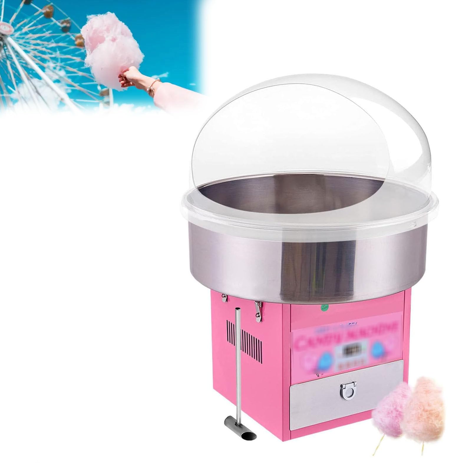 GYKOZY 980W Cotton Candy Maker for Birthdays, Parties and Celebrations – Easy to Use, Fun & Exciting to make Candy Floss Quickly, Simple Design