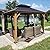 Kozyard Apollo 10’x12’ Hardtop Gazebo, Wooden Coated Aluminum Frame Canopy with Galvanized Steel Double Roof, Outdoor Permanent Metal Pavilion with Netting for Patio, Deck and Lawn (10ft x 12ft)