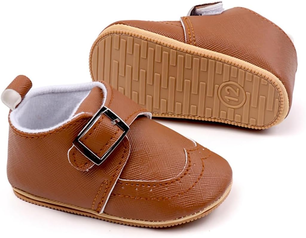 Infant Boys and Girls Oxford Shoes PU Leather Loafers Dress Shoes are Suitable for Crawling, Wedding Dress, Birthday Parties and Any Occasion 12-18 Months Toddler 45-brown image 4 of 9 B0DYNXTSYH